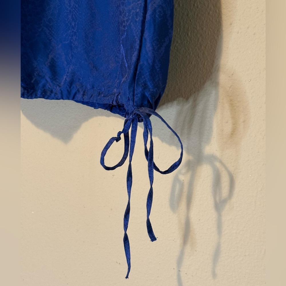 Zadig & Voltaire Blue Python Print Tie Hem Silk B… - image 5